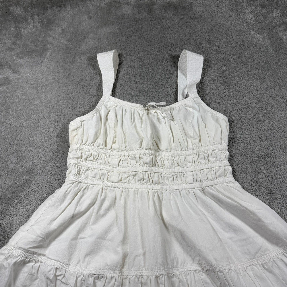 Sunday Best Aritzia Martine Poplin Mini Dress Women Large White Cotton Sundress - Picture 3 of 9